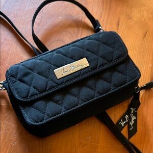 Vera Bradley Black Quilted Shoulder Bag NWOT